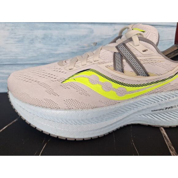 Saucony Triumph PWRRUN+ Running Shoes Beige Yellow Size 8 main image 13